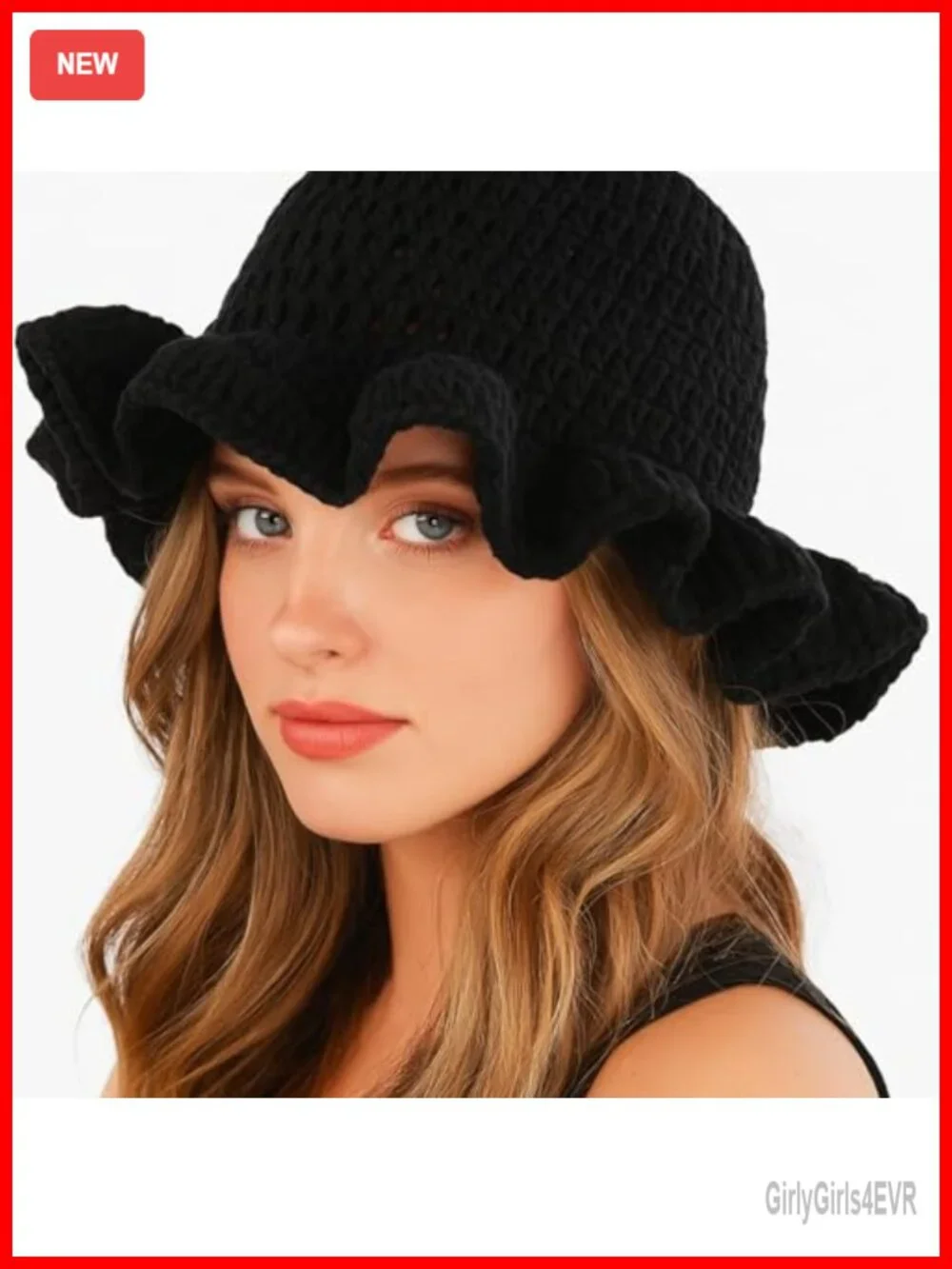Crochet Bucket Hat Women Knit Floppy Cap Boho Handmade Travel Beach Sun Hat
